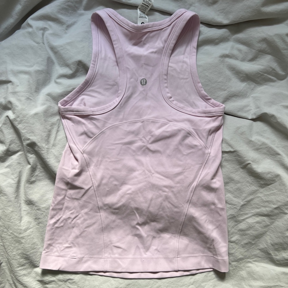 Lululemon Pink Organza Align Waist Length Racerback Tank - Picture 2 of 4